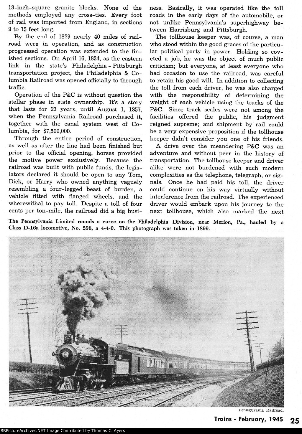 PRR Philadelphia & Columbia, Page 25, 1945